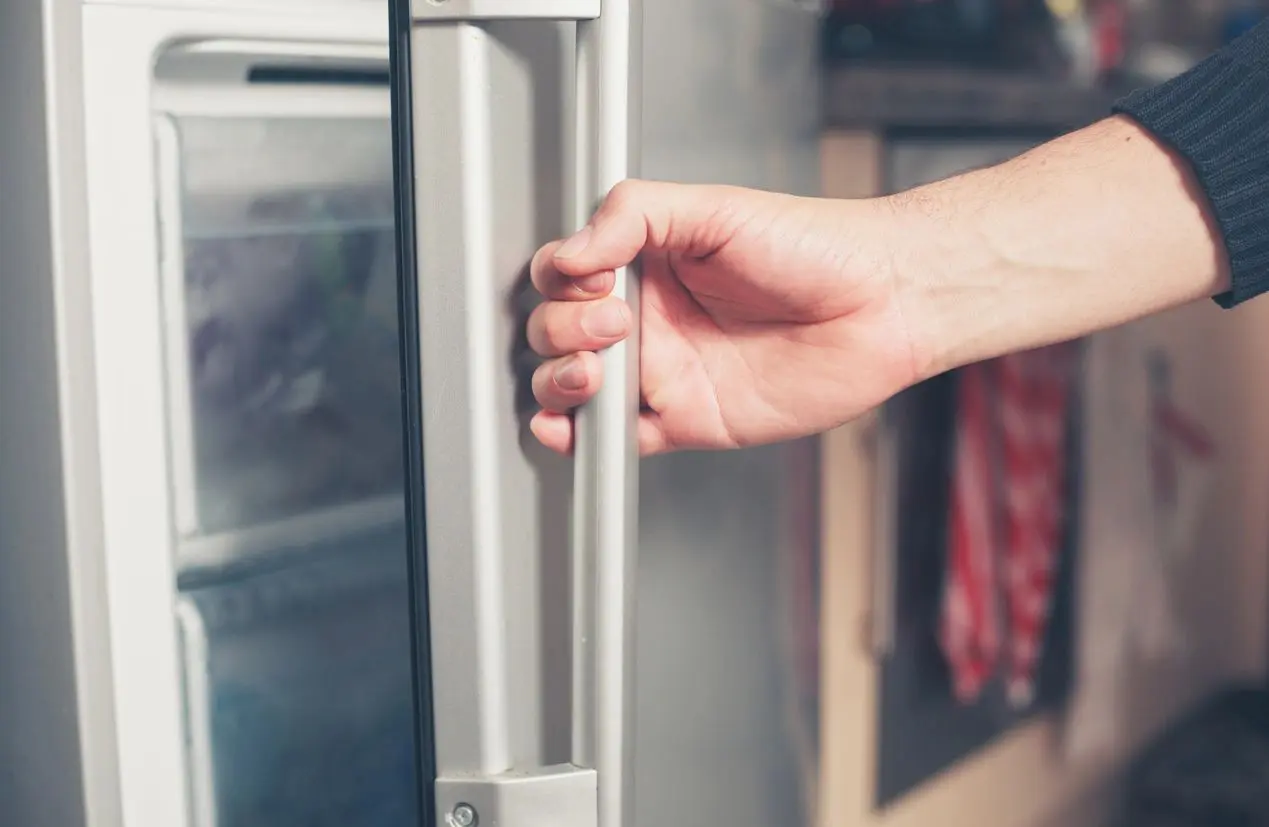 Opening a refrigerator